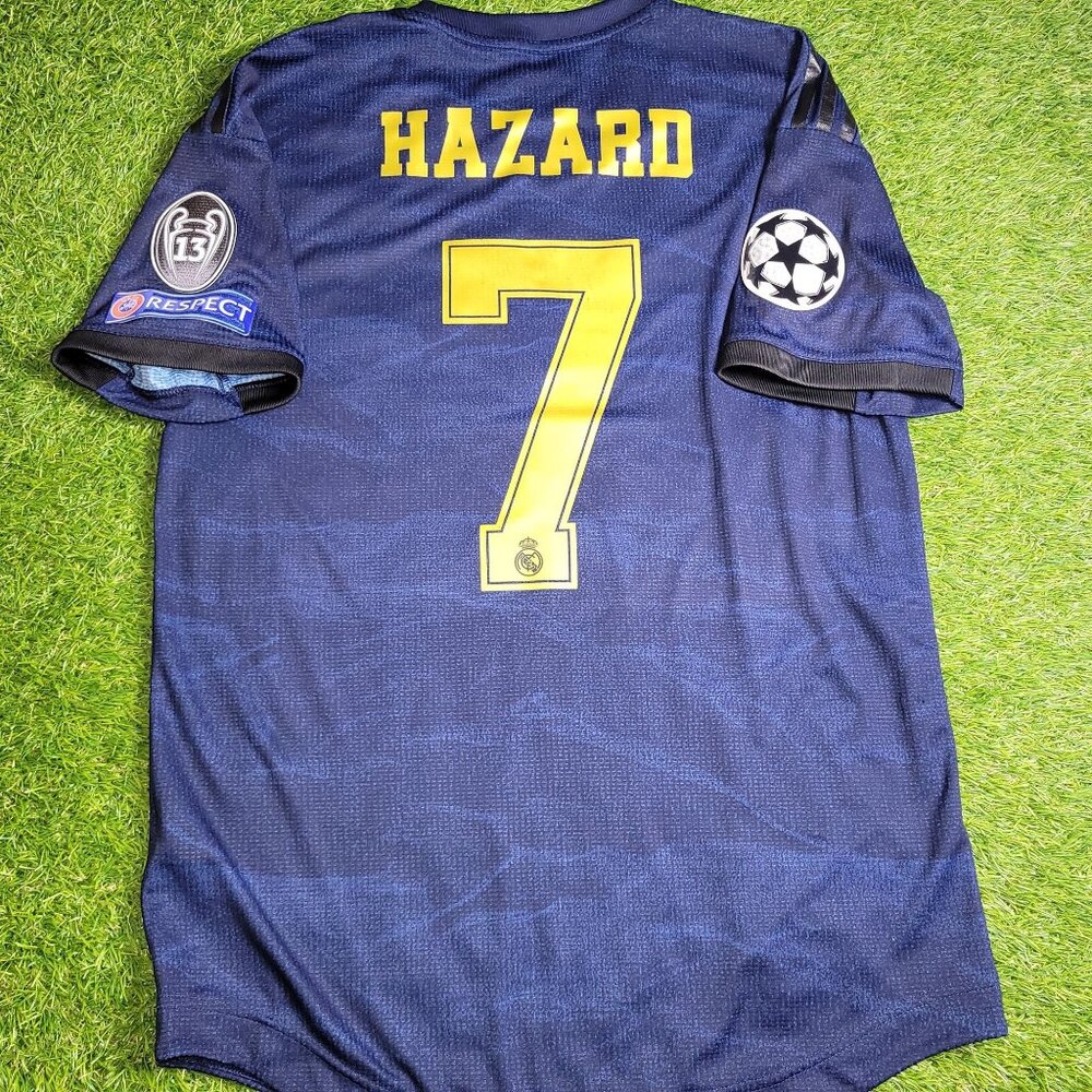 Hazard Real Madrid 2019 2020 CLIMACHILL PLAYER ISSUE Away Soccer Jersey Shirt M